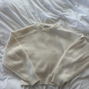 NakedCashmere Cream Crew Neck Sweater